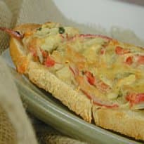 Bruschetta Gratinada com kani-kama