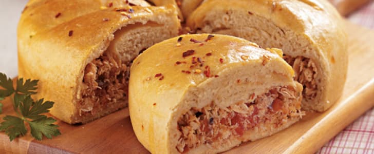 Torta de Frango com Massa de Pão