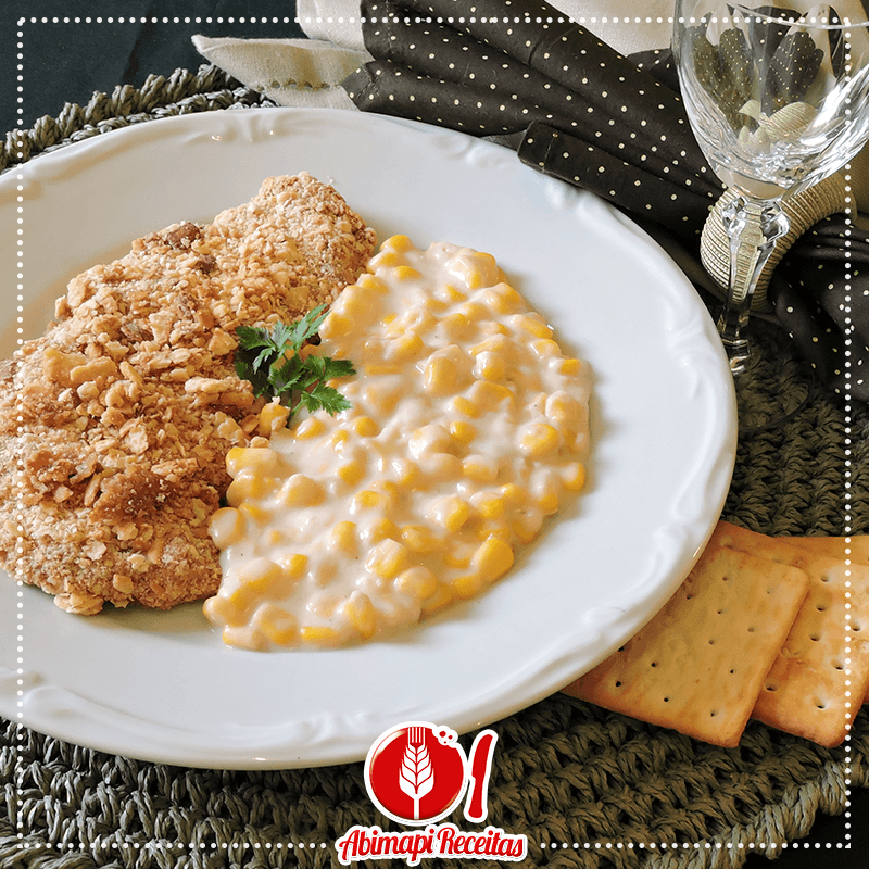 Frango Crocante com Creme de Milho