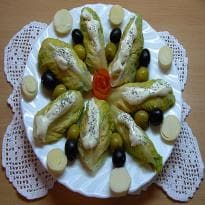 Folhas de acelgas recheadas