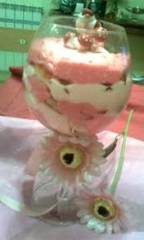 Mousse Branco e Cor de Rosa