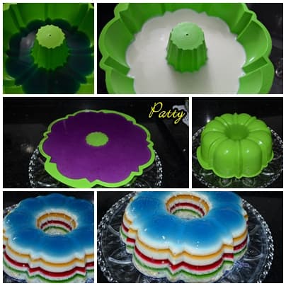 Gelatina com creme branco