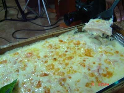 Creme de palmito com peito de frango