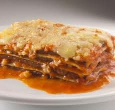 Lasanha com presunto de peru
