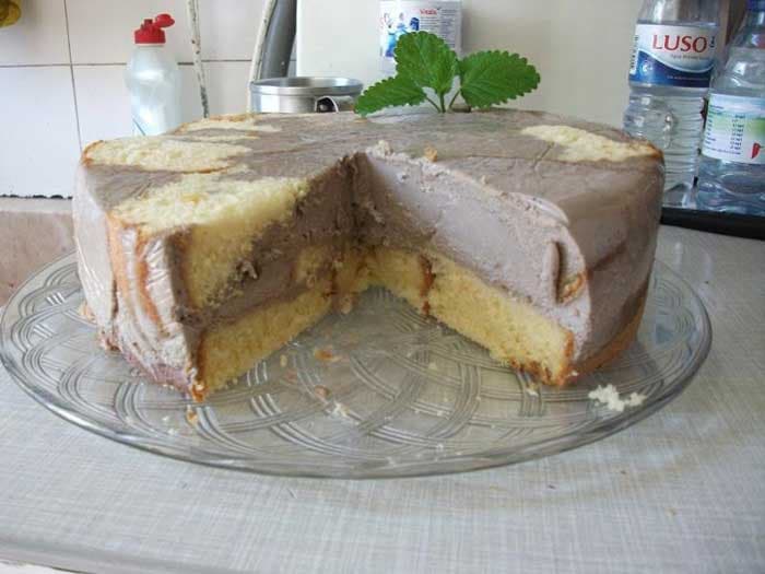Bolo de Menta e Raspas de Chocolate