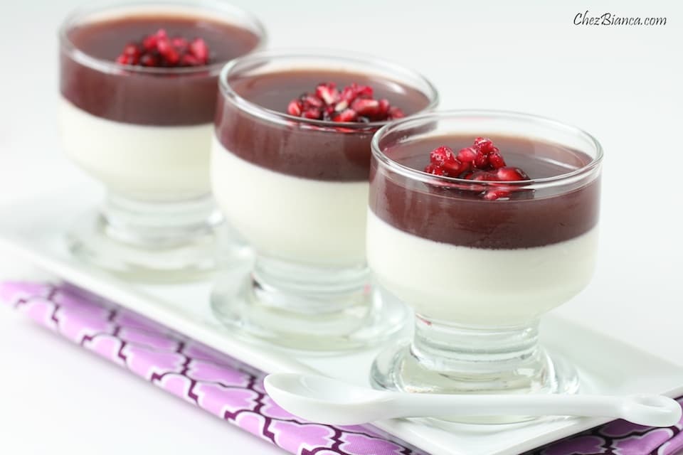Panna cotta com romã
