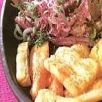 Carne de sol Desfiada com Farofa de Cuscuz