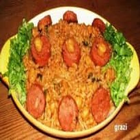 Arroz com Grão de Bico e Calabresa