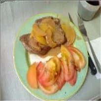 Bifinhos do Lombo com Pêssegos