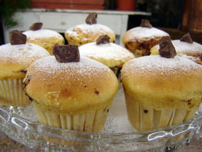 Muffins com pedaços de chocolate