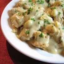 Frango ao creme de cogumelo