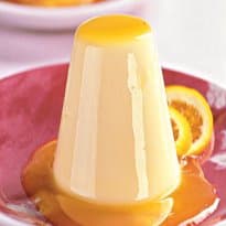 Pudim com Calda de Laranja