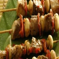 Espetinho de Peixe com Laranja