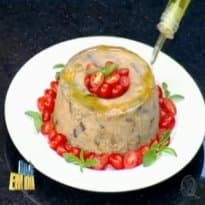 Berinjela e frango defumado do Edu Guedes