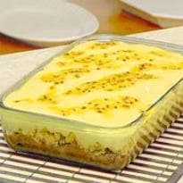 Sobremesa de Maracujá com Biscoitos