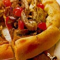 Pizza de Berinjela e Queijo de Cabra