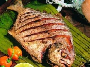 Peixe Assado ao estilo Cubano