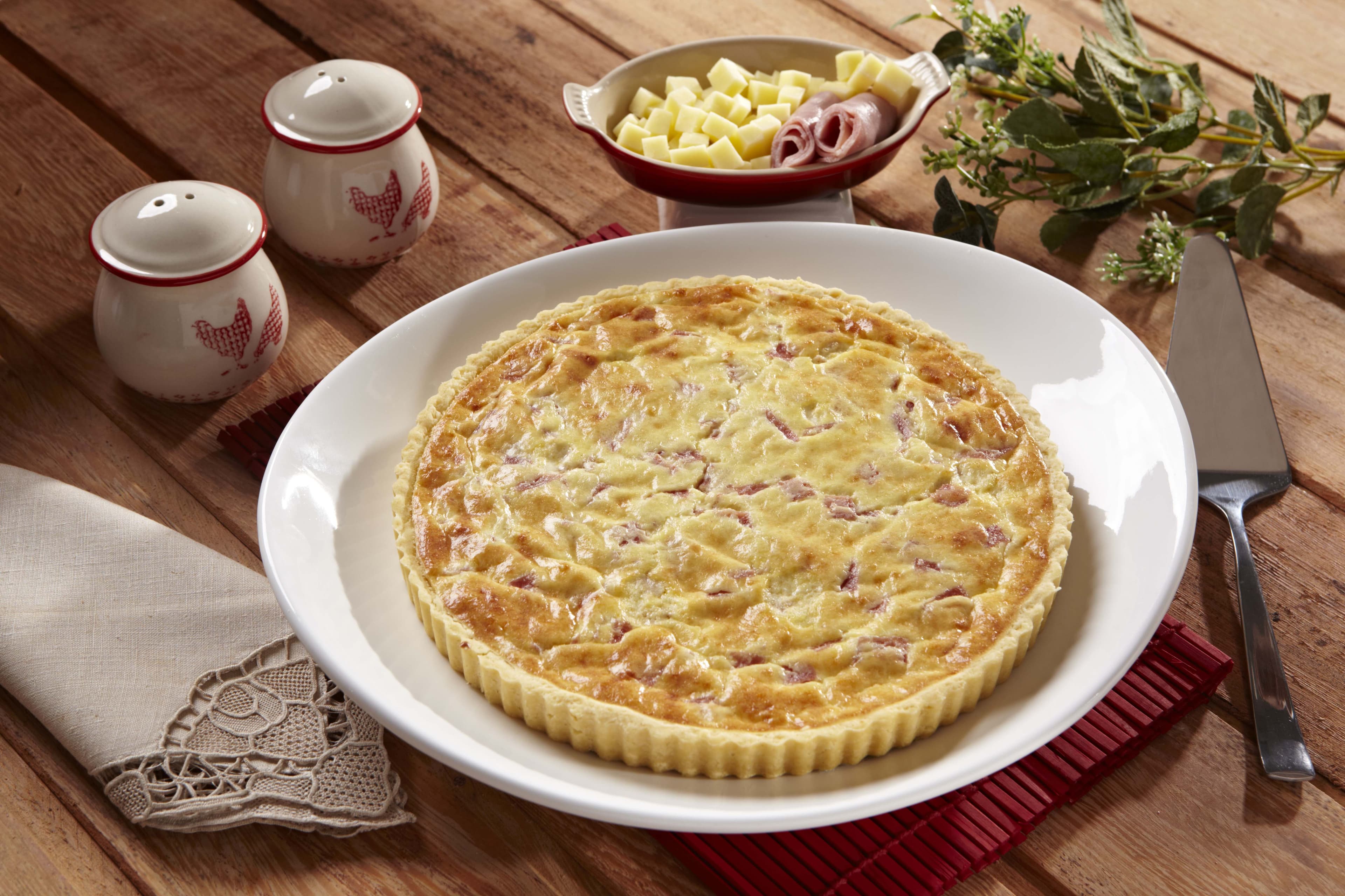 Quiche de Queijo com Presunto