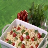 Gravatinha com tomate cereja