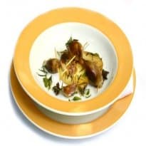 Lulas recheadas com cebolas caramelizadas