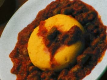 Coração de Frango com Polenta