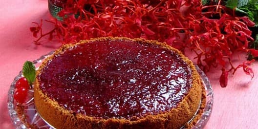 Cheesecake com Geleia de Framboesa