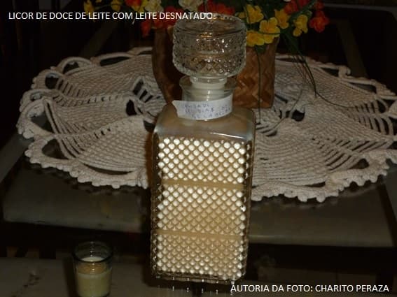 Licor de Doce de Leite com Leite Desnatado