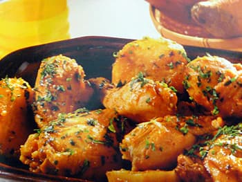 Ensopado de frango com batata-doce