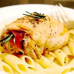 Frango à rolê com alecrim