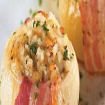 Cebola Recheada de Arroz