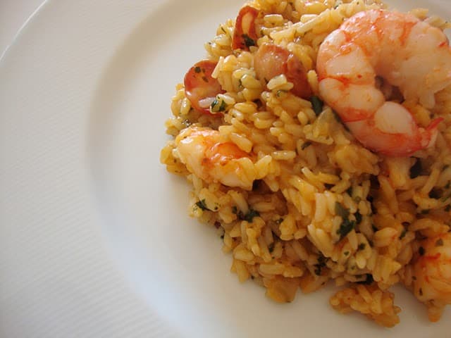 Arroz de Camarão e Chouriço