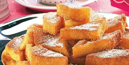 Polenta com açúcar e canela