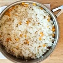 Arroz soltinho com cenoura