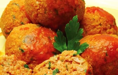 Almôndega de Carne de Soja e Aveia