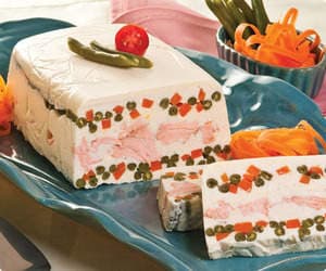 Terrine de arroz com salmão