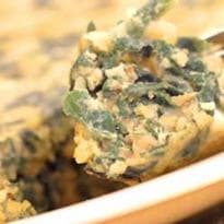 Fritada de roquefort com espinafre