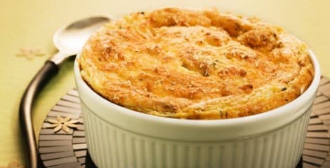 Suflê de Couve Flor e Sardinha