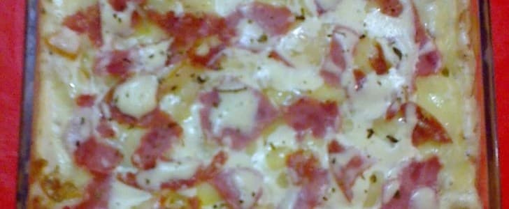 Torta de Pão de Forma com Creme Branco