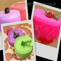 Gelatina de menta com espuma