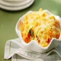 Purê ao forno com brócolis