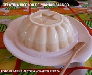 Gelatina Bicolor de Manjar Branco