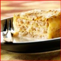 Lasanha de frango com presunto