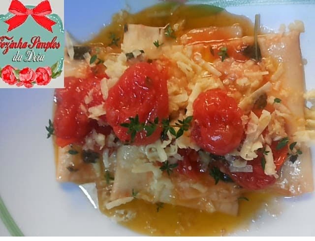 Ravioli de Brie com Confit de Tomate