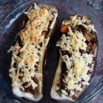 Barcas de Berinjela ao Forno