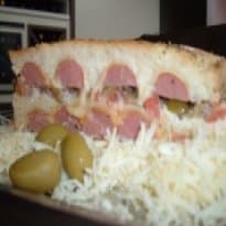 Sanduíche de Salsicha no Forno