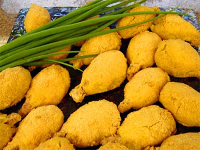 Coxinhas cremosas assadas