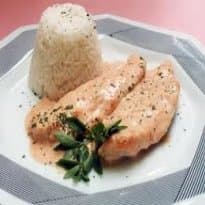 Merluza com molho de requeijão