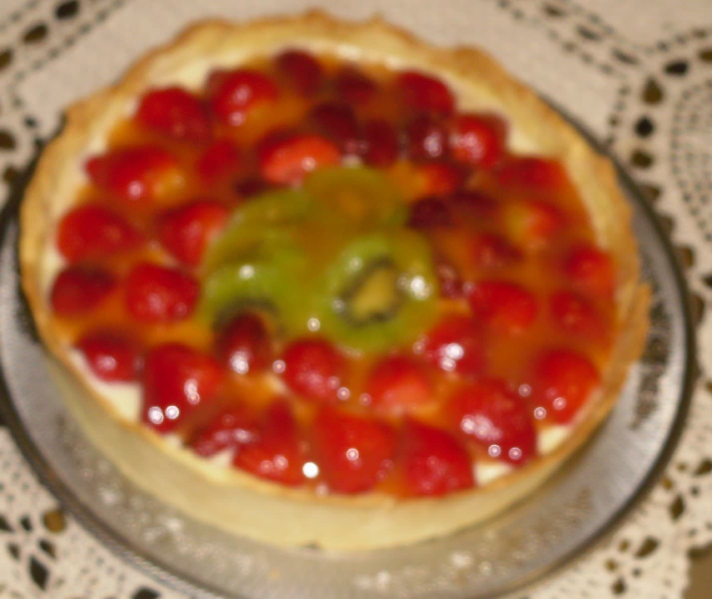 Torta de morango e kiwi