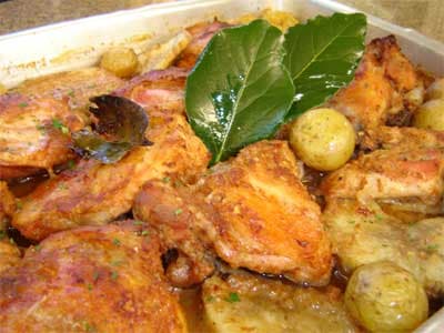 Galinha assada condimentada