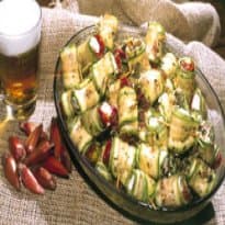 Envoltinhos de Abobrinha com Tomate Seco